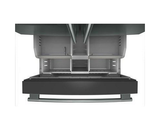 Réfrigérateur trois portes avec porte à deux battants de 36 po avec système distributeur d'eau et de glaçons KitchenAid - KRFF436SJP