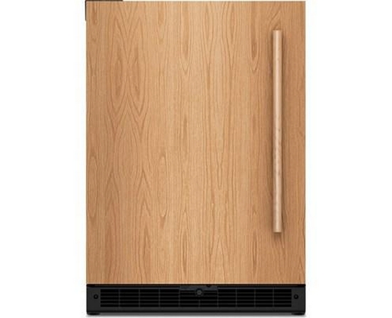 Centre de boissons 24 po avec porte en verre et clayettes à façade en bois KitchenAid - KUBL524SPA