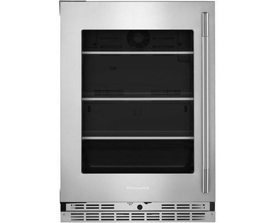 Réfrigérateur compact de 24 po, 5,2 Pi cu. avec porte vitrée KitchenAid - KURL524SPS
