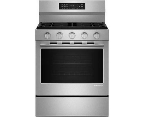 Cuisinière autoportante à gaz de 30 po avec technologie convection KitchenAid - KFGS330TPS