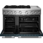 Cuisinière autoportante bi-énergie de style commercial de 48 po avec plaque chauffante KitchenAid - KFDD948SAG