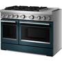 Cuisinière autoportante bi-énergie de style commercial de 48 po avec plaque chauffante KitchenAid - KFDD948SAG