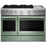 Cuisinière autoportante bi-énergie de style commercial de 48 po avec plaque chauffante KitchenAid - KFDD948SDC