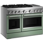Cuisinière autoportante bi-énergie de style commercial de 48 po avec plaque chauffante KitchenAid - KFDD948SDC