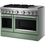 Cuisinière autoportante bi-énergie de style commercial de 48 po avec plaque chauffante KitchenAid - KFDD948SDC