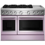 Cuisinière autoportante bi-énergie de style commercial de 48 po avec plaque chauffante KitchenAid - KFDD948SWF