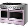 Cuisinière autoportante bi-énergie de style commercial de 48 po avec plaque chauffante KitchenAid - KFDD948SWF