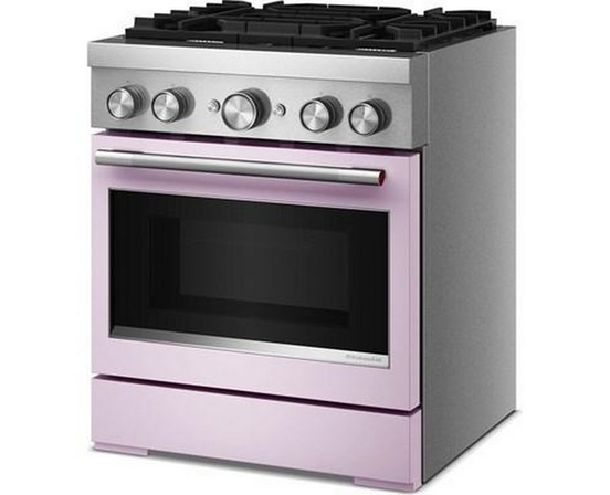 Cuisinière autoportante bi-énergie de style commercial de 30 po KitchenAid - KFDS930SWF
