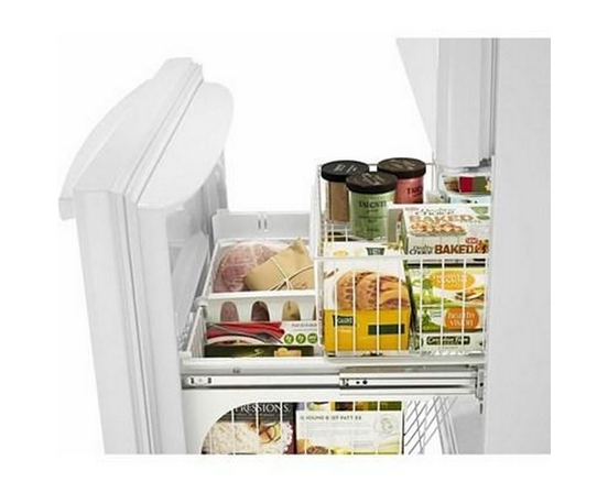 Réfrigérateur à congélateur inférieur de 33 po, 22 Pi cu. Amana - ABB2224BRW