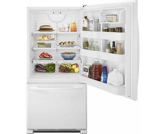 Réfrigérateur à congélateur inférieur de 33 po, 22 Pi cu. Amana - ABB2224BRW