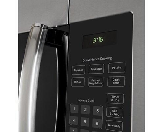 Four à micro-ondes à hotte intégrée de 30 po, 1.6 Pi cu. GE - JVM1635SFC