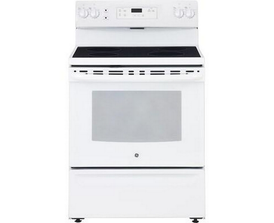 Cuisinière standard électrique de 30 po à surface lisse GE - JCBS630DKWW