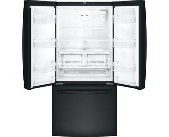 Réfrigérateur trois portes avec porte à deux battants à profondeur de comptoir de 33 po, 18,6 Pi cu. GE - GWE19JGLBB