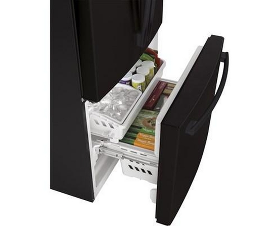 Réfrigérateur trois portes avec porte à deux battants à profondeur de comptoir de 33 po, 18,6 Pi cu. GE - GWE19JGLBB