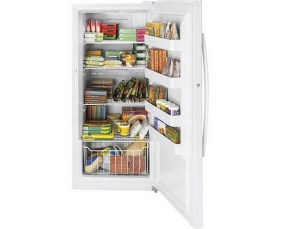 Congélateur vertical de 14,1 Pi cu. avec Turbo Freeze GE - FUF14SMRWW