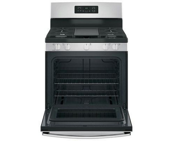 Cuisinière à gaz de 30 po avec nettoyage à la vapeur GE - JCGBS66SEKSS