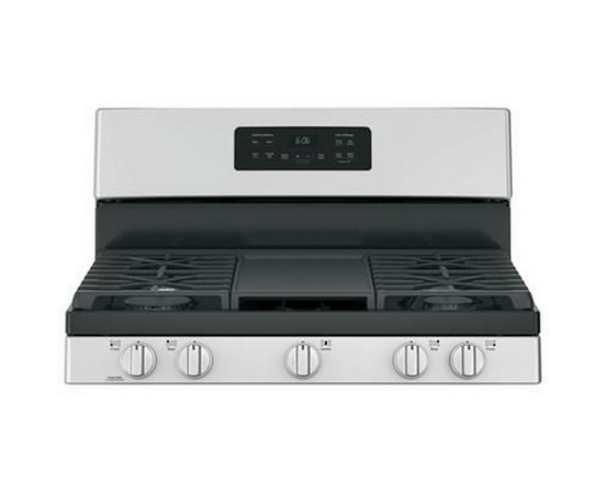 Cuisinière à gaz de 30 po avec nettoyage à la vapeur GE - JCGBS66SEKSS