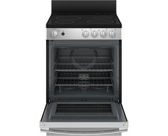Cuisinière amovible électrique de 24 po avec dosseret détachable GE - JCAS640RMSS