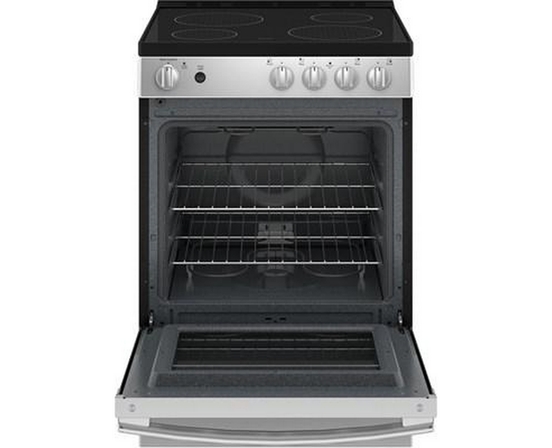 Cuisinière amovible électrique de 24 po avec dosseret détachable GE - JCAS640RMSS