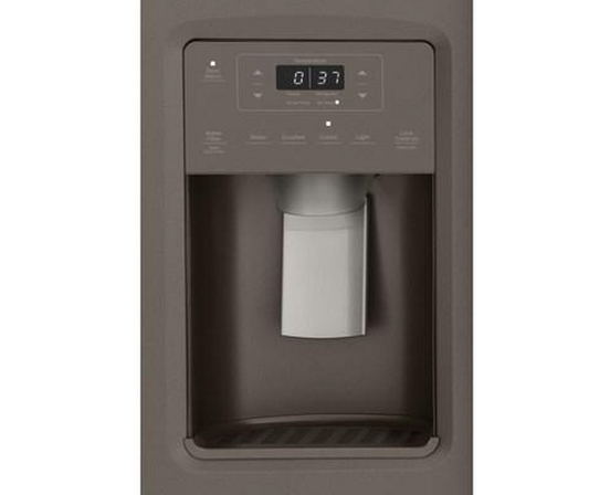 Réfrigérateur côte-à-côte à profondeur de comptoir de 36 po., 21,8 Pi cu. avec distributeur d'eau et de glaçons GE - GZS22IMNES