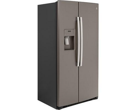 Réfrigérateur côte-à-côte à profondeur de comptoir de 36 po., 21,8 Pi cu. avec distributeur d'eau et de glaçons GE - GZS22IMNES
