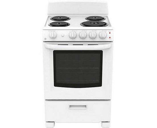 Cuisinière amovible électrique de 24 po. avec technologie Sensi-Temp GE - JCAS300DMWW