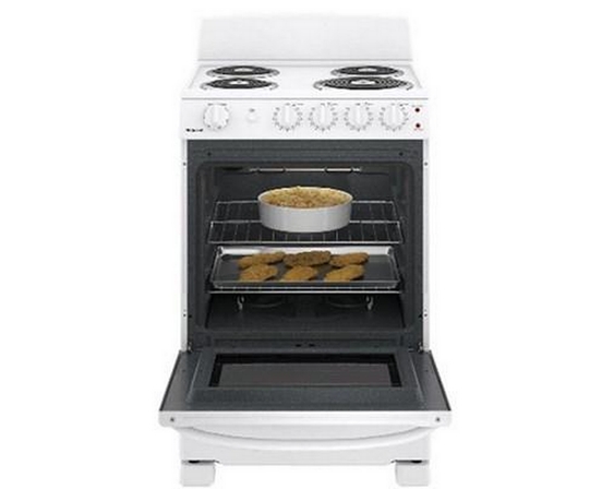 Cuisinière amovible électrique de 24 po. avec technologie Sensi-Temp GE - JCAS300DMWW