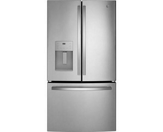 Réfrigérateur portes françaises 3-portes amovible de 36 po, 25,6 Pi cu. avec système Multiflow Air GE - GFE26JYMFS