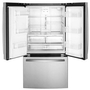Réfrigérateur portes françaises 3-portes amovible de 36 po, 25,6 Pi cu. avec système Multiflow Air GE - GFE26JYMFS