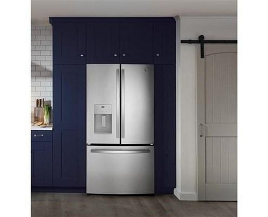Réfrigérateur portes françaises 3-portes amovible de 36 po, 25,6 Pi cu. avec système Multiflow Air GE - GFE26JYMFS