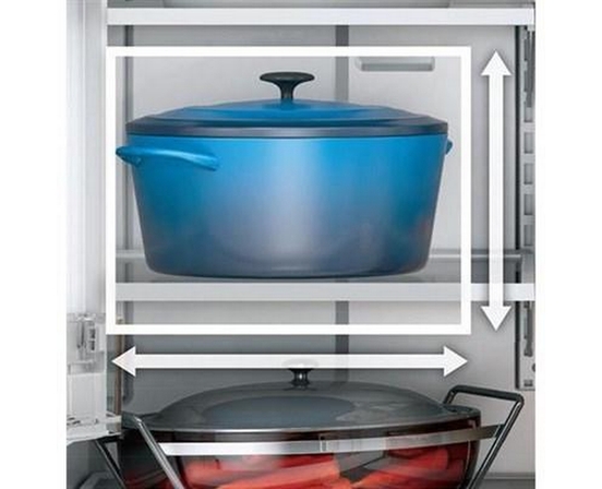 Réfrigérateur portes françaises 3-portes amovible de 36 po, 25,6 Pi cu. avec système Multiflow Air GE - GFE26JYMFS