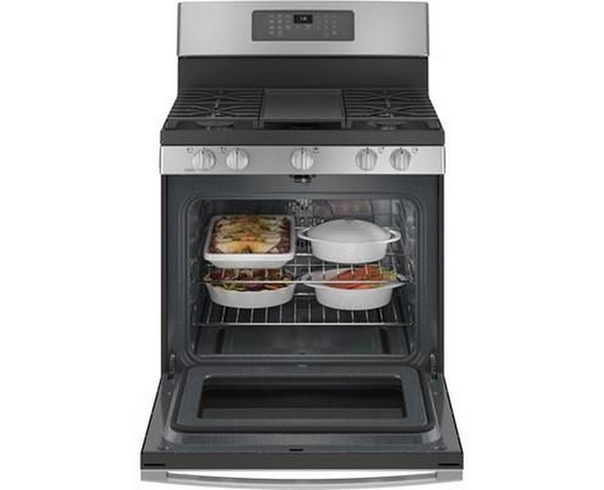 Cuisinière amovible à gaz de 30 po. avec technologie convection GE - JCGB735SPSS