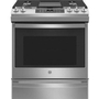 Cuisinière encastrable à gaz de 30 po. avec technologie convection GE - JCGS760SPSS