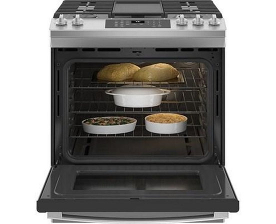 Cuisinière encastrable à gaz de 30 po. avec technologie convection GE - JCGS760SPSS