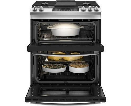 Cuisinière encastrable à gaz de 30 po. avec technologie convection européenne véritable GE - JCGSS86SPSS