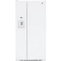 Réfrigérateur côte à côte de 33 po, 23 Pi cu. avec distributeur d'eau et de glace GE - GSS23GGPWW