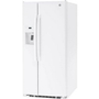 Réfrigérateur côte à côte de 33 po, 23 Pi cu. avec distributeur d'eau et de glace GE - GSS23GGPWW