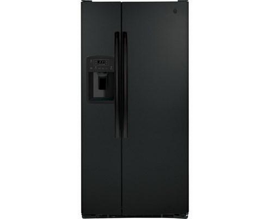 Réfrigérateur côte à côte de 33 po, 23 Pi cu. avec distributeur d'eau et de glace GE - GSS23GGPBB