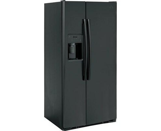 Réfrigérateur côte à côte de 33 po, 23 Pi cu. avec distributeur d'eau et de glace GE - GSS23GGPBB