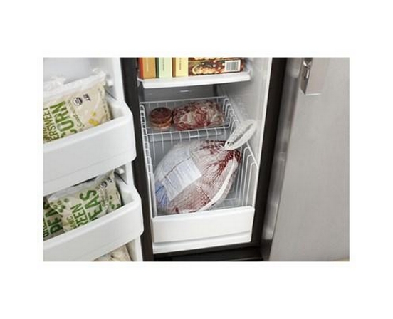 Réfrigérateur côte à côte de 33 po, 23 Pi cu. avec distributeur d'eau et de glace GE - GSS23GYPFS