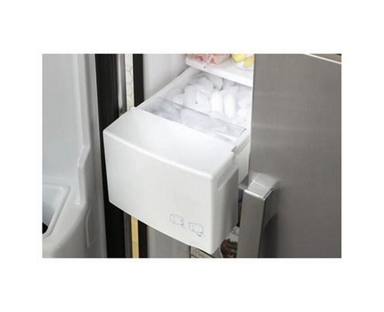 Réfrigérateur côte à côte de 33 po, 23 Pi cu. avec distributeur d'eau et de glace GE - GSS23GYPFS