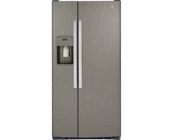 Réfrigérateur côte à côte de 33 po, 23 Pi cu. avec distributeur d'eau et de glace GE - GSS23GMPES