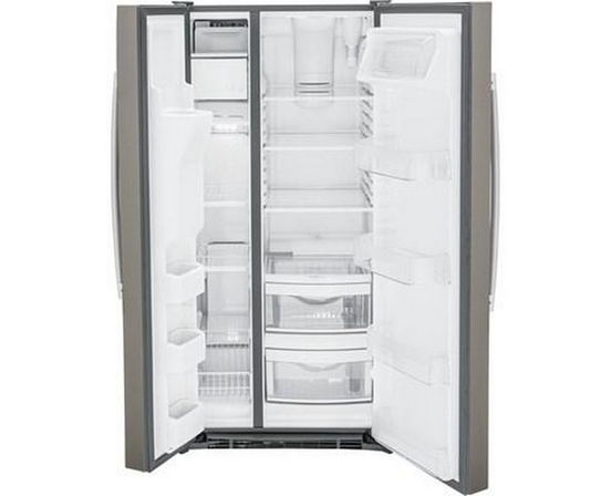 Réfrigérateur côte à côte de 33 po, 23 Pi cu. avec distributeur d'eau et de glace GE - GSS23GMPES
