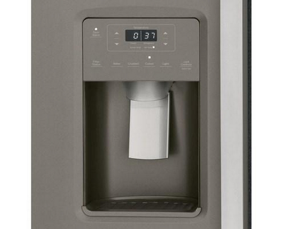 Réfrigérateur côte à côte de 33 po, 23 Pi cu. avec distributeur d'eau et de glace GE - GSS23GMPES