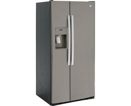 Réfrigérateur côte à côte de 33 po, 23 Pi cu. avec distributeur d'eau et de glace GE - GSS23GMPES