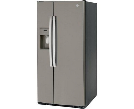 Réfrigérateur côte à côte de 33 po, 23 Pi cu. avec distributeur d'eau et de glace GE - GSS23GMPES