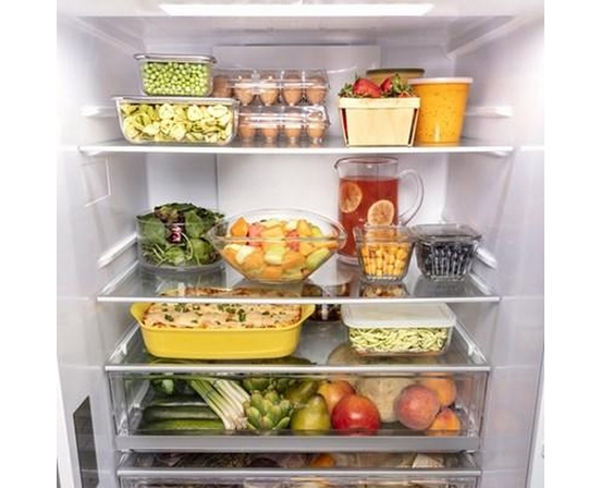 Réfrigérateur à congélateur inférieur à profondeur de comptoir de 32 po., 17.7 Pi cu. avec éclairage DEL GE - GBE17HYRFS