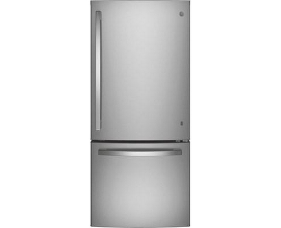 Réfrigérateur à congélateur inférieur amovible de 30 po., 21 Pi cu. avec machine à glaçons interne GE - GDE21EYKFS