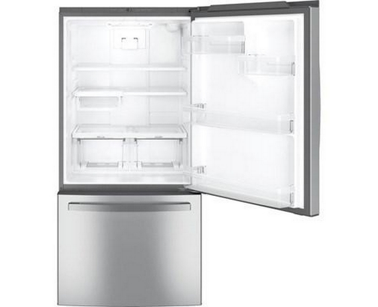 Réfrigérateur à congélateur inférieur amovible de 33 po., 24.8 Pi cu. avec machine à glaçons interne GE - GDE25EYKFS