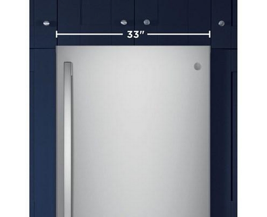 Réfrigérateur à congélateur inférieur amovible de 33 po., 24.8 Pi cu. avec machine à glaçons interne GE - GDE25EYKFS